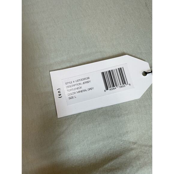 Universal Standard Mineral Gray Close Fit Turtleneck Top Pima Cotton Peru Large* - Picture 6 of 13